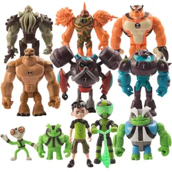 PVC Action Figure Ben 10 Tennyson Four Arms Grey Matter Kineceleran Diamondhead Heatblast Humongousaur Rath Vilgax Kids Toys