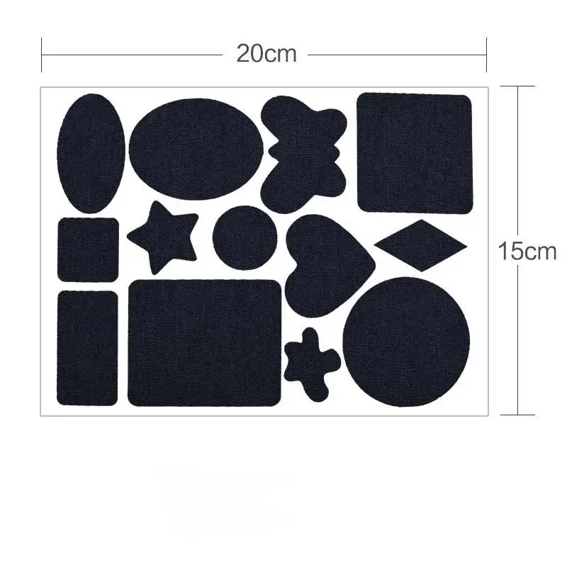 Jeans Self-Adhesive Patch DIY Repair Pants Knee Shirt Applique Apparel Sewing Accessory For Denim Fabric Jeans Badges Patches