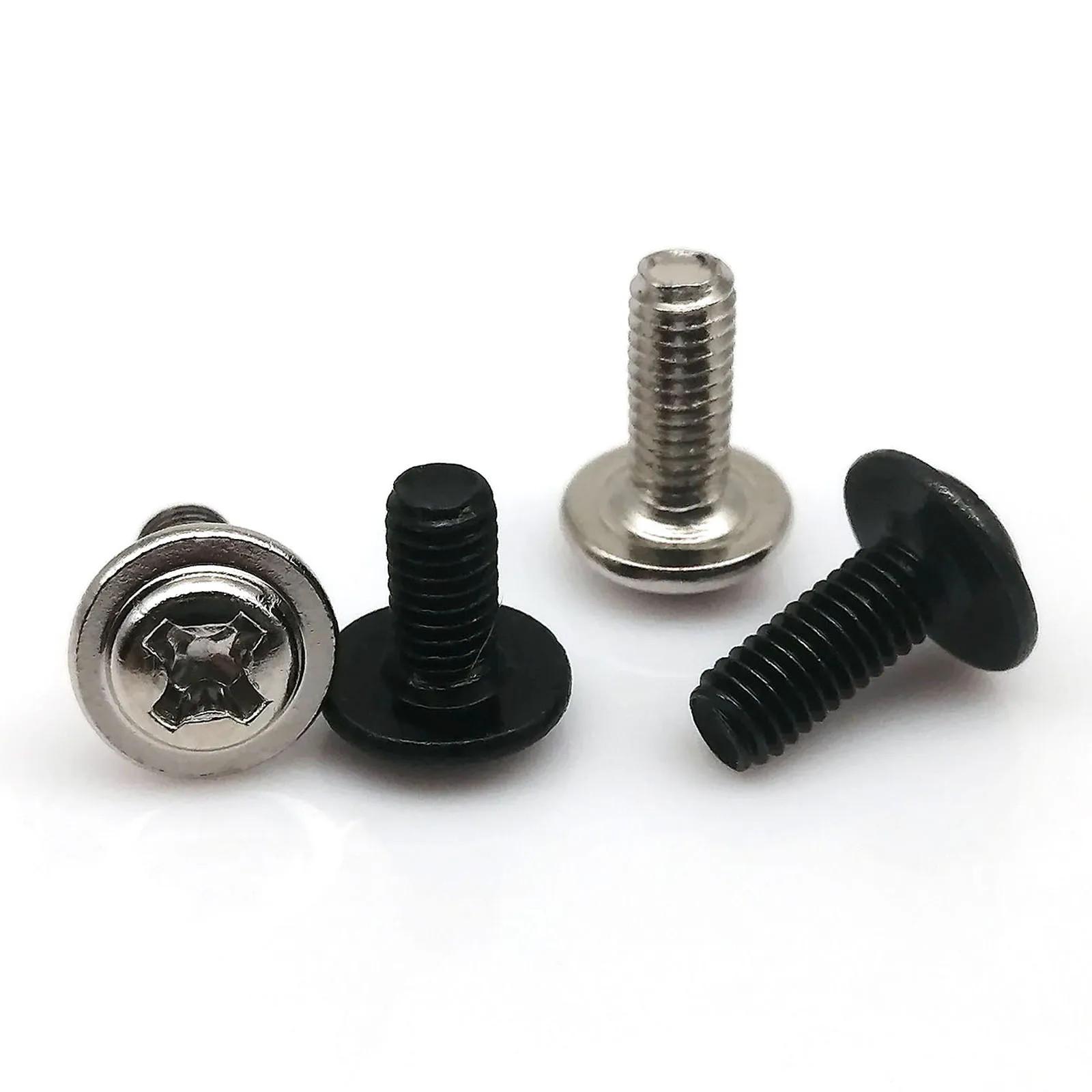 100 pz Nero M3 * 4/5/6/8mm PC Case Telaio Scheda Madre CD DVD Rom Montaggio Fix Riparazione Phillips Rondella Testa Vite bullone Computer FAI DA TE D