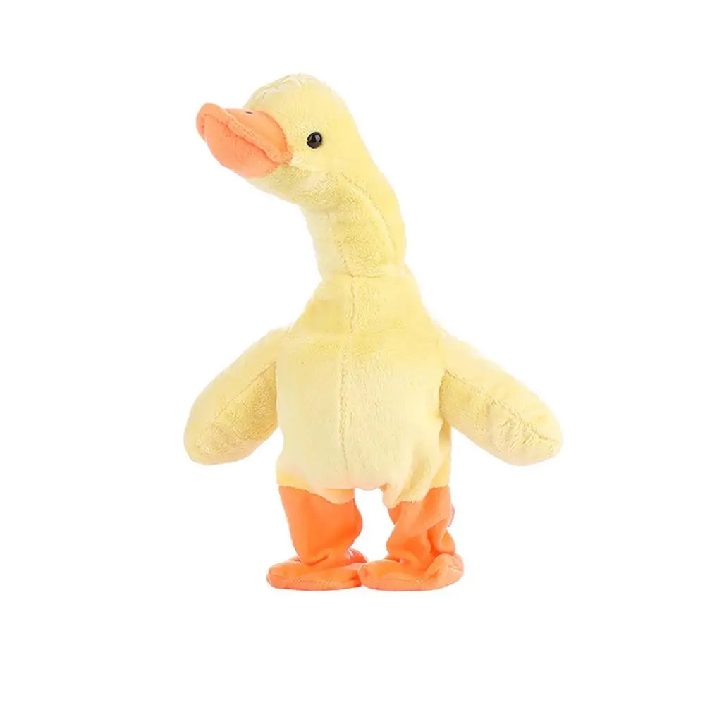 1pc/set 28*36cm Electric Walking Sound Plush Ducks Repeat Speak Animal Dolls Kid Toy Gift For Children