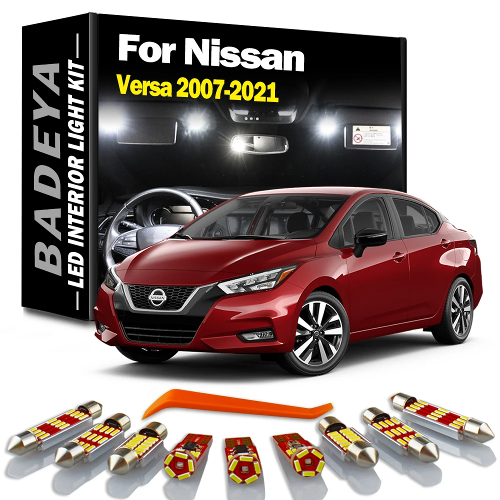 BADEYA Canbus LED  Interior Map Dome Trunk Light Kit For Nissan Versa 2007-2016 2017 2018 2019 2020 2021 Car LED Bulbs No Error