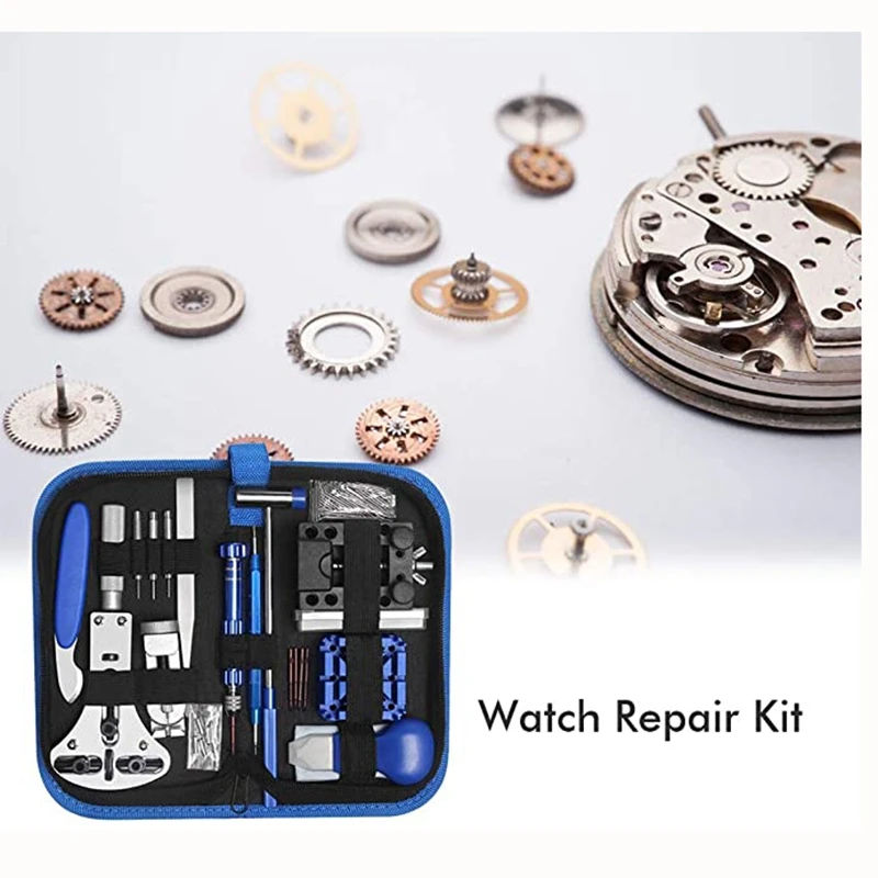 185 PCS Watch Repair Tools Watch Battery Change Replacement Watch Back Opener Repair Kit, Spring Bar Tool Box Opener Kit