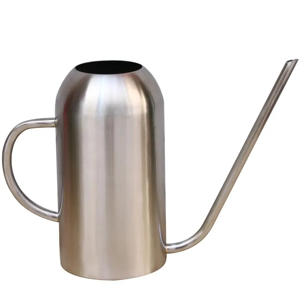 1.5L 304 Stainless Steel Watering Pot Extended Nozzle Green Plant Watering Can Watering Kettle Gardening Tools