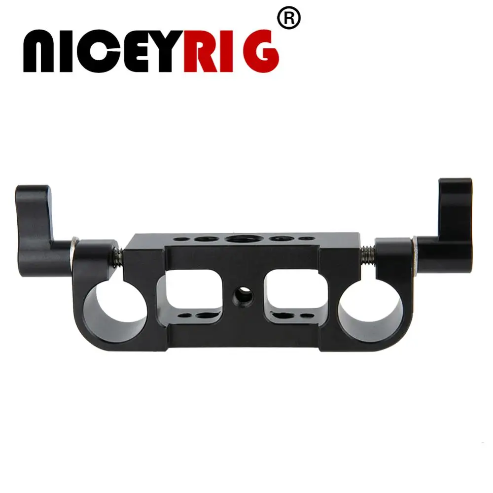 

NICEYRIG 15mm Rod Clamp DSLR Camera Rig 15mm Rail Rod Clamp Shoulder Rig 1/4" Screw Hole 3/8" Screw Hole DSLR Cage Shoulder Rig