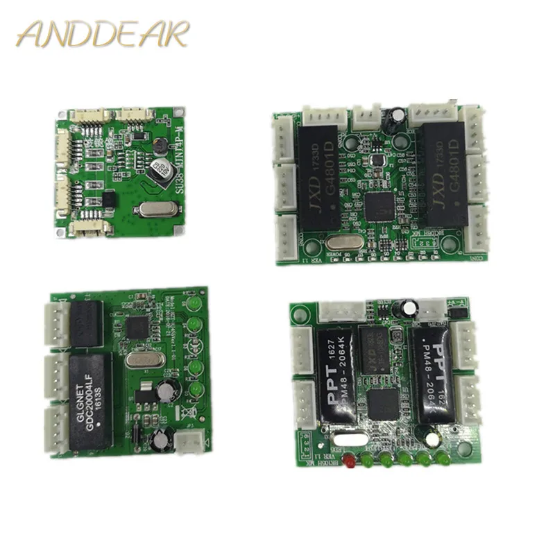 

mini module 5V-12V ethernet switch circuit board for ethernet switch module 10/100mbps 3/4/5 port PCBA board 5V 12V Motherboard