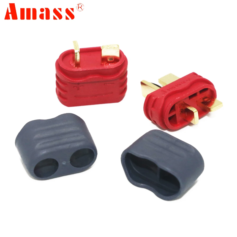 T plug Connector,5Pair Amass No-slip Tplug Connector 40A High Current For RC Battery/Multi-axis/Fixed-wing Model/Aircraft Toys