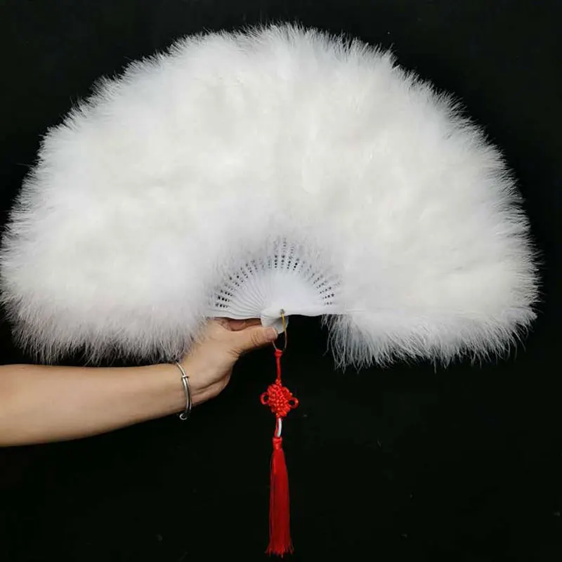 Feather Fan Portable Ventilatore Catwalk Stage Show Ventilador Dance Wedding Fan Retro Nostalgia Ancient Performance Props