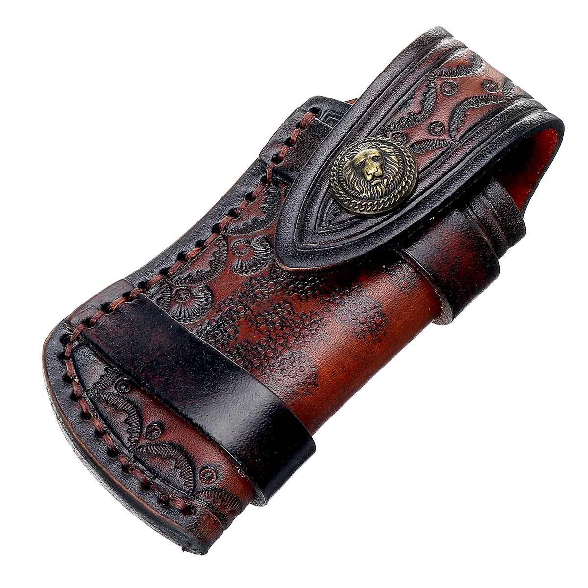 Faca artesanal de couro, bainha de cinto, fivela de bolso, cosplay, kit de decoração de traje, acessórios de ferramenta de faca dobrável