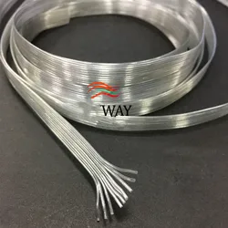 5M Ultra-fine 0.8mm Transparent Flexible Flat Cable 10pin/7 strand Tinned Copper Wire insulated LED wire harness connector wire