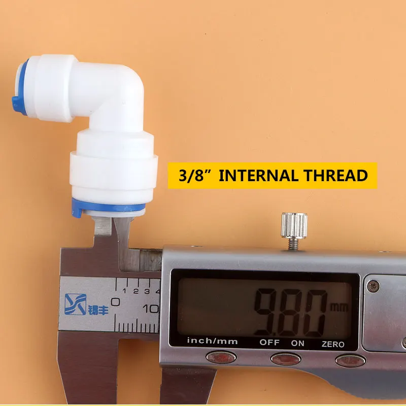 1/4 "Ống-3/8" OD Ống PE Ống Vòi Khuỷu Tay 6040 Đường Kính Trong 6.5MM-9.5MM Đầu Nối Nhanh Bể Cá Lọc Nước RO