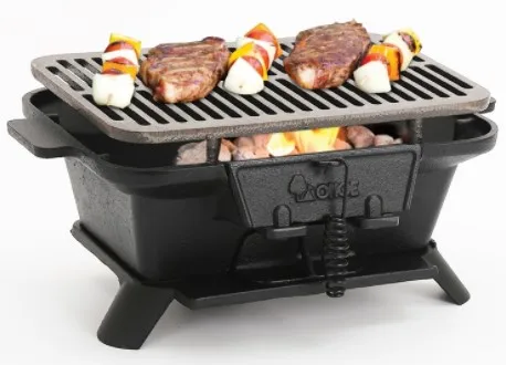 Uncoated cast iron barbecue grill iron plate charcoal  bbq grill outdoor home heating fire stove adjust fire power Table top BBQ