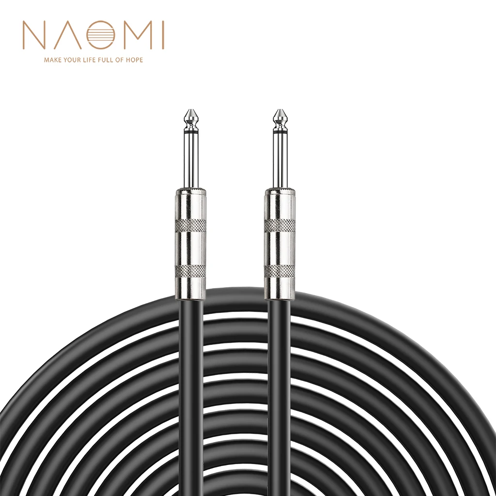 

NAOMI Metal 6.35mm Jack To 6.35mm Jack Connector 3M/10FT PVC Cable Digital Audio Cable