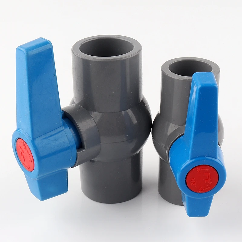 ID 20/25/32/40/50/63mm PVC Pipe Ball Valves Water Irrigation System Drainage Tube Quick Valve Water Pipe Connector Fittings