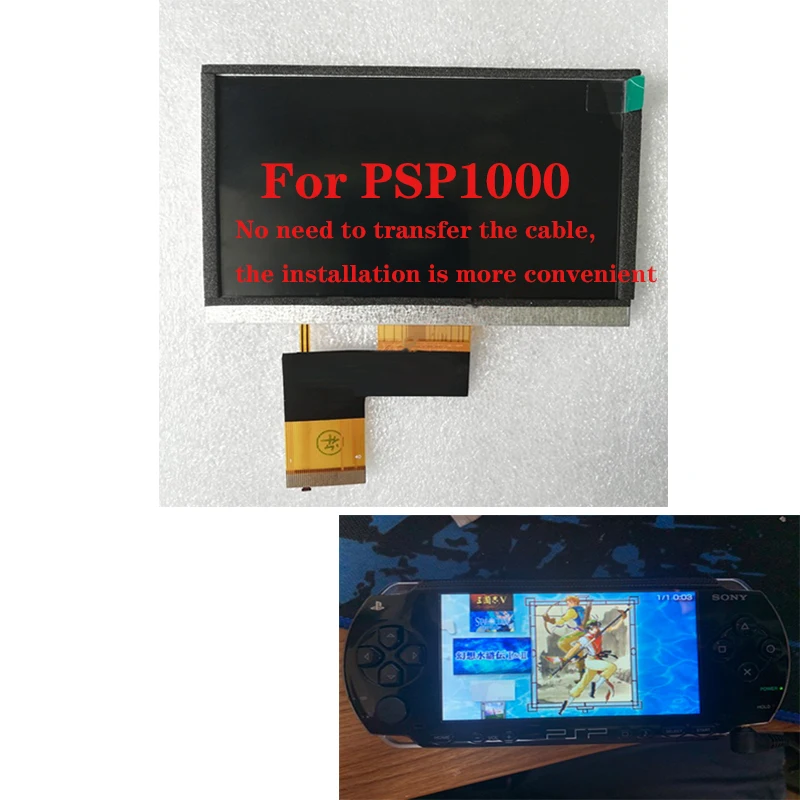 For PSP 1000 IPS LCD Screen No need to add adapter cable LCD Highlight Brightness Kits For Sony PSP1000 To IPS Screen