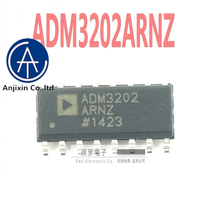 100% 오리지널 뉴 트랜시버 ADM3202ARNZ ADM3202 SOP-16 패치, 10pcs 재고 있음