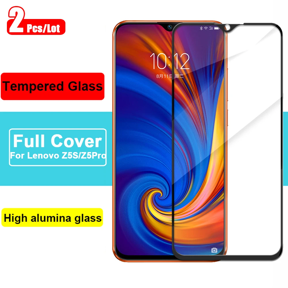 2Pcs Volle Abdeckung Gehärtetem Glas Für Lenovo Z5S Explosion-proof Schützende Glas Vorne Film Für Lenovo Z5 Pro screen Protector 9H