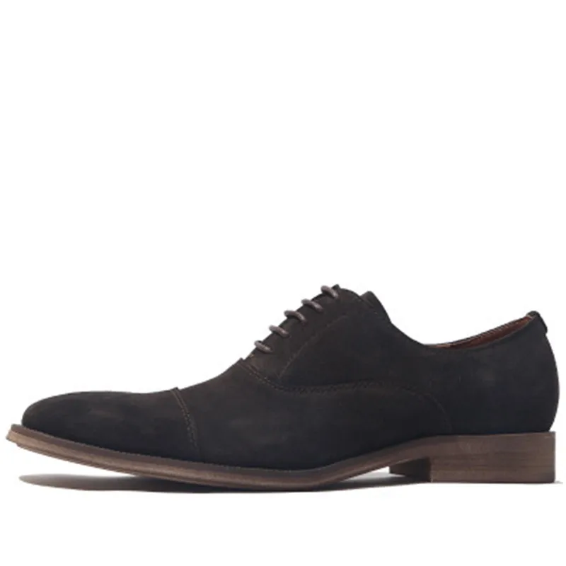 

Men Real Cow Suede Leather Dress Shoes Luxury Trainers Formal Wedding Lace Up Oxford Italian Handmade Brogues Shoes