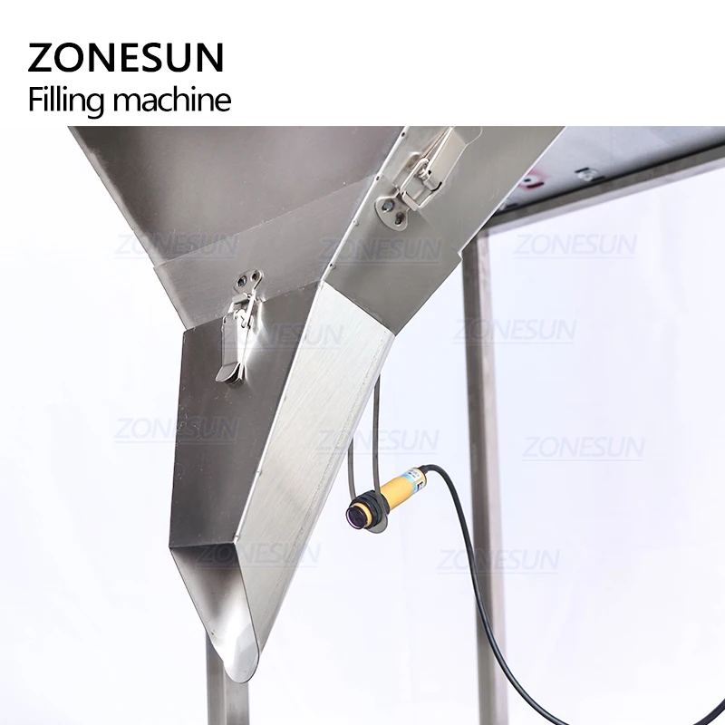 ZONESUN Bubuk Biji Kopi Kantong Sachet Oatmeal Mesin Pengisi Berat Badan Getaran dengan Gerbong Ganda