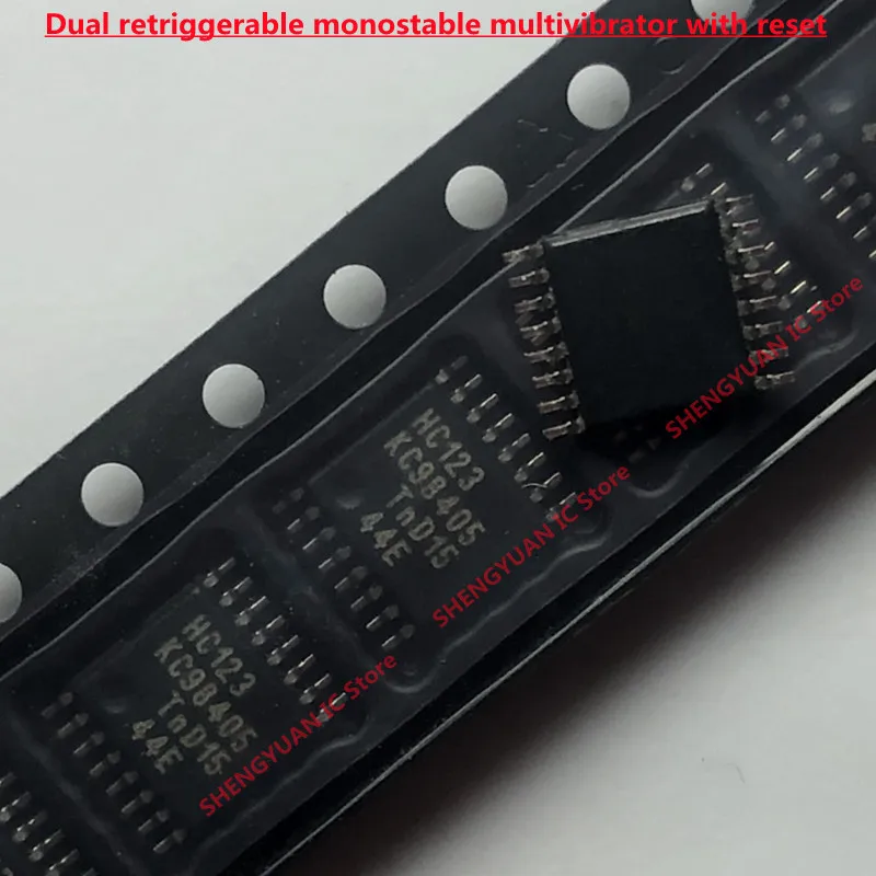 10 pcs/lot 74HC123PW  HC123 TSSOP-16 74HC123 Dual retriggerable monostable multivibrator with reset 100% new imported original