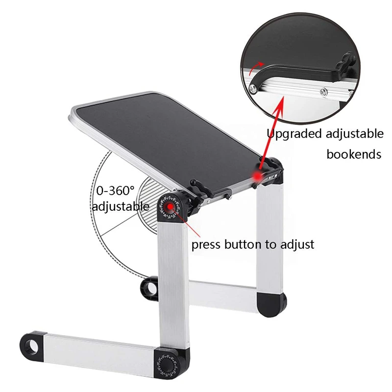 Adjustable Book Stand Height and Angle Adjustable Ergonomic Book Holder Aluminum Book Holder Student with Desktop Book Folder