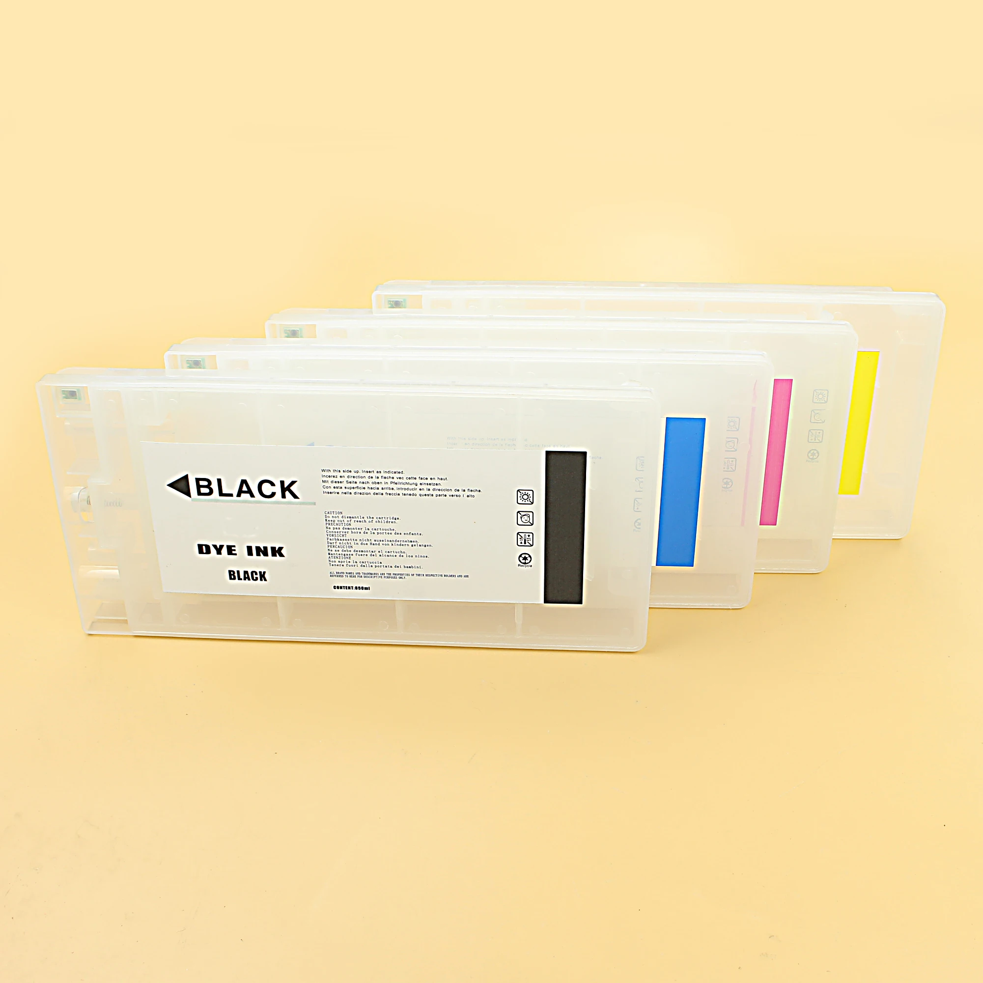 

DGYCJLFP 4 pcs/lot 500ml refillable ink cartridge with one time use chip for Noritsu D701 D703 D1005 prinetr