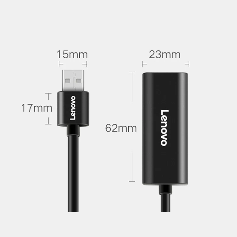 Lenovo USB to RJ45 100M Ethernet Wired Network Card For Desktop Computer Laptop Ultrabook MacBook Set Top Box Converter