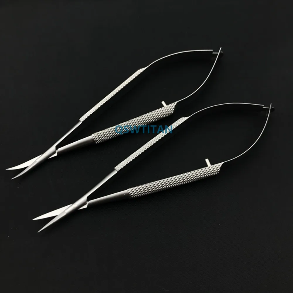 Edelstahl Hornhaut schere ophthalmic Mikroskopische Schere für dental Instrument Doppel augenlid schere