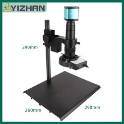 YIZHAN-Cámara de microscopio Monocular de Video Digital, 48MP, 4K, USB, HDMI, VGA, Zoom continuo 180X, herramientas de reparación de teléfonos de soldadura de montaje en C