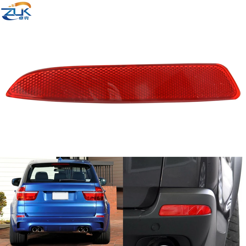 ZUK Rear Bumper Reflector Fog Light Fog Lamp For BMW X5 E70 2006 2007 2008 2009 For X5 E70 LCI M 2010-2013 Car Reflective Lens