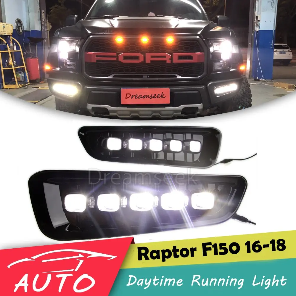 フォードf150 F-150 2016用LED DRlランプ,フォグライト,2017 2018