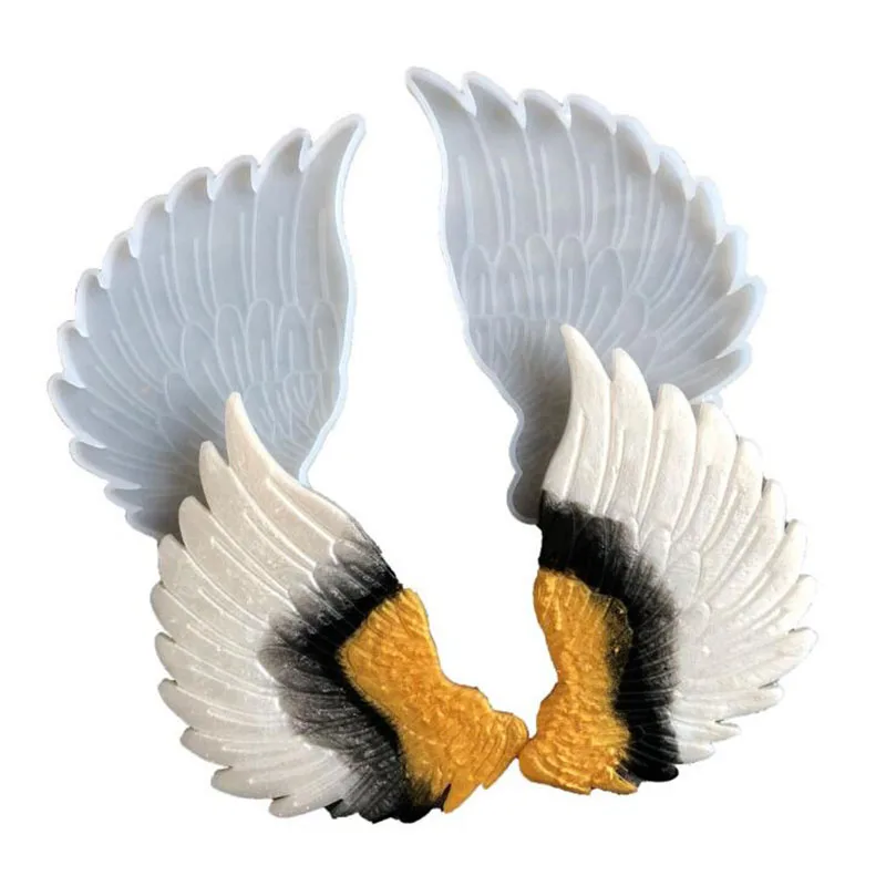 Wing Resin Mold DIYClay Jewelry Mould Feather Coaster Silicone Jewelry Accessories