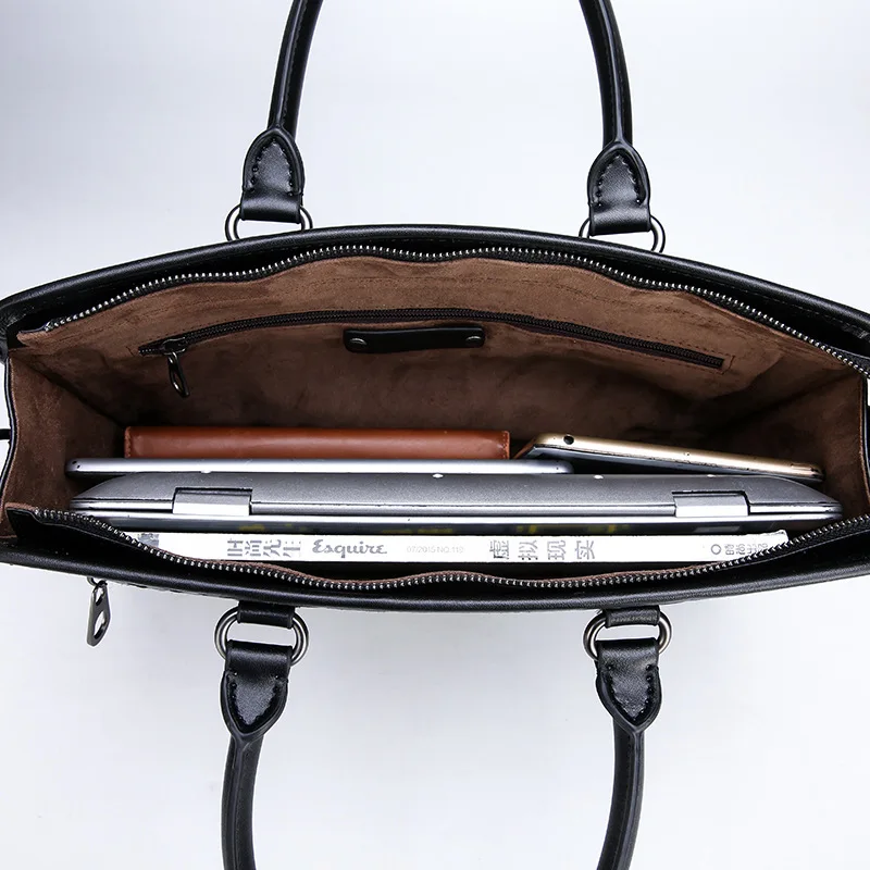 Nieuwe Mode Mannen Aktetas Zakelijke Reistas Geweven Mannelijke Handtas Toevallige Schoudertas Crossbody Tas Laptop Messenger Bag Voor Man