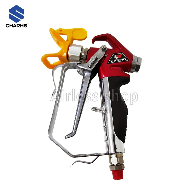 CHARHS Airless Spray Gun similar of 538020 2 Finger Trigger Included. 1 Tip Guard. 517 airless tips Built-In airless gun Filter
