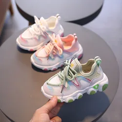 Nuove scarpe per bambini autunnali per ragazze scarpe sportive moda scarpe da bambino traspiranti scarpe da ginnastica Casual per bambini antiscivolo con fondo morbido