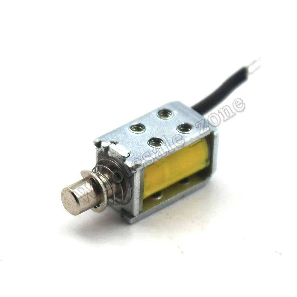 3~6V 3.5mm Mini DC Solenoid Electromagnet Pulling-Through Type Push Electric Magnet Magnetic Plug For Household Office Equipment