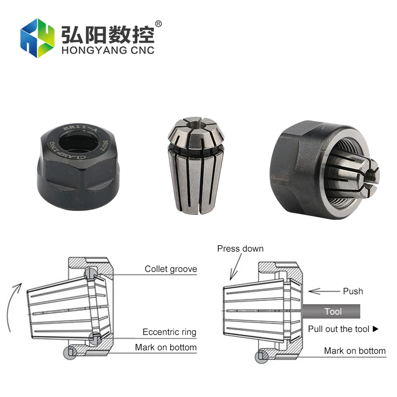 1 stücke Collet ER Muttern ER11 ER16 ER20 ER25 ER32 Cnc Router Werkzeuge Collet Schellen