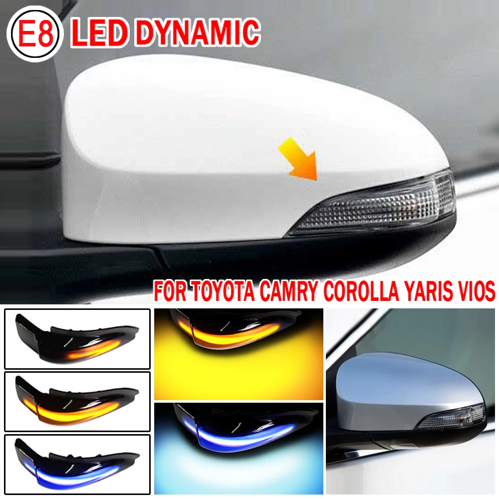 For Toyota AQUA COROLLA AXIO FIELDER AURIS PREMIO ALLION PRIUS C VITZ LED Dynamic Turn Signal Light Rearview Mirror Indicator