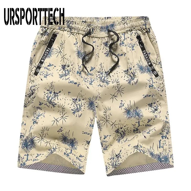 Summer Clothing Shorts Men Oversize 5XL Casual Gyms Sportswear Shorts Elastic Waist Homme Male Knee Length Print Men Shorts