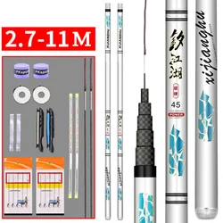 Carbon Hand Rod 28-Tuning Fishing Rod Tenkara Fishing 7m 8m 9m 11m Long Carp Rod Hera Stream Rod Fly Fishing