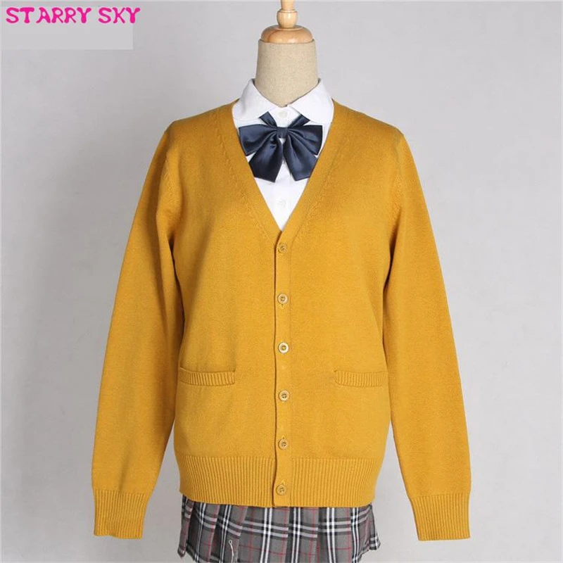 Nuovo arrivo Jk uniformi scolastiche cardigan maglione top studenti giapponesi uniforme ragazze carine maglioni delle scuole superiori manica lunga XXL