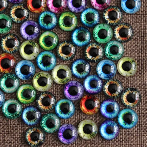 Стеклянные кабошоны глаз дракона Onebeading, 50 штук