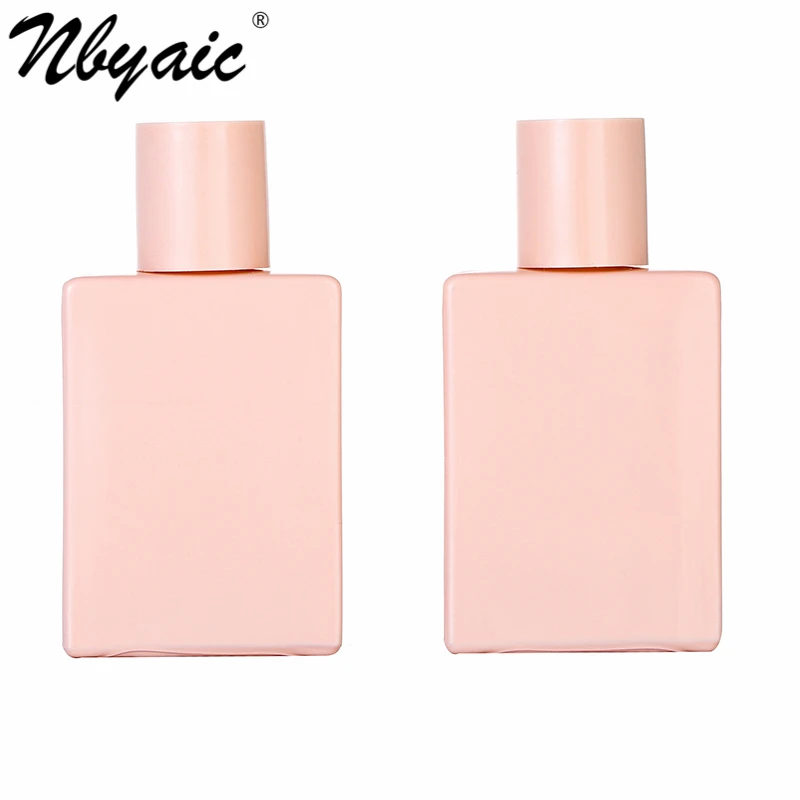 Nbyaic Perfume dispenser 30ml 50ml fashion pink glass bottle perfume bottle portable perfume spray dispenser 1pcs empty bottle