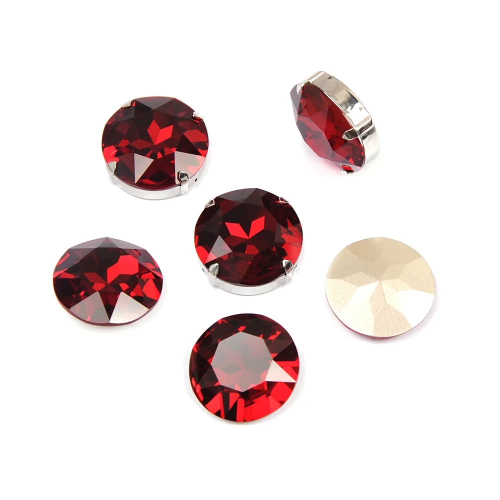 YANRUO 1201 Runde 27mm Genähte Steine Glaskristalle Große Strasssteine Rivoli Pointback DIY Diamantsteine für Schmuck und Kleidung – Detail 6
