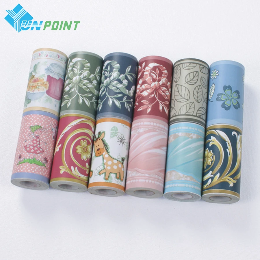 

0.1x10M Self-Adhesive Waistline Wall Sticker Kitchen Bathroom Tile Waterproof Film Bedroom Kid Room Decorative Wallpaper Border