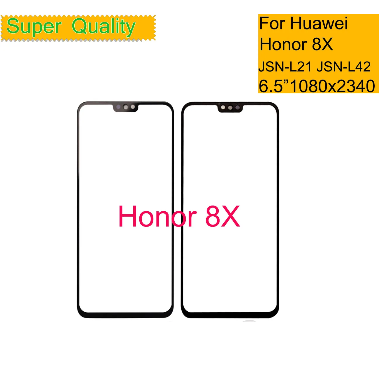 

10Pcs/Lot For Huawei Honor 8X JSN-AL00 JSN-AL00a Touch Screen Panel Front Outer Glass LCD Lens With OCA