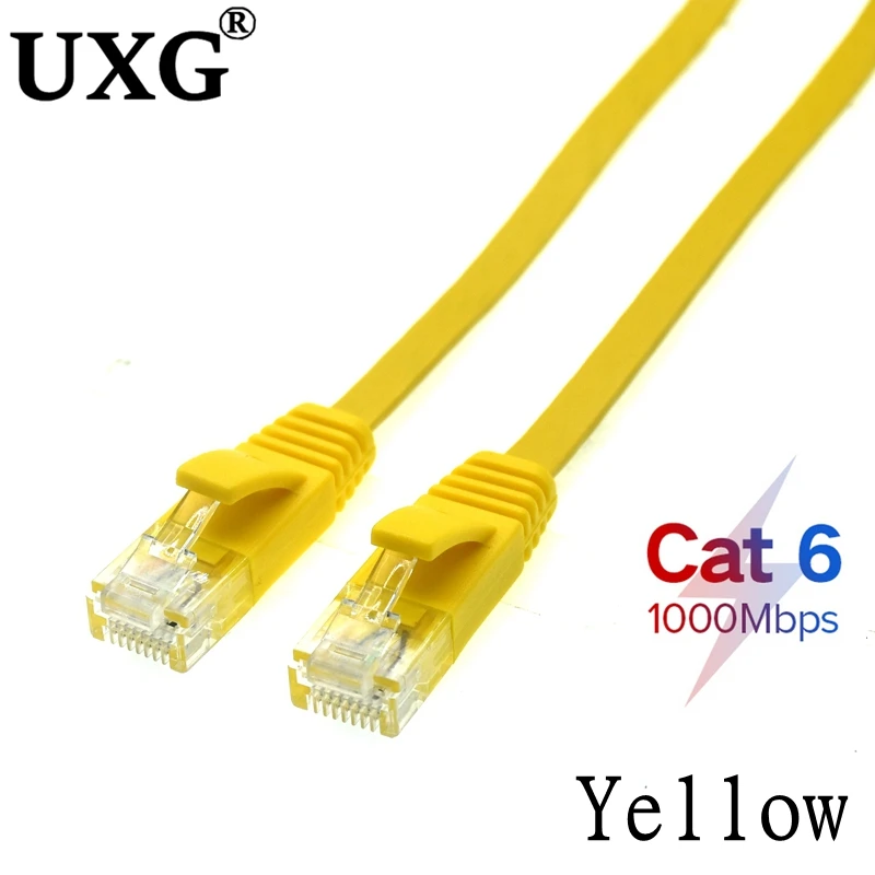 10 paczka 20cm 50cm 1m 3ft 2m 3m 5m 10m 20m 30m 40m 50m kabel CAT6 płaskie UTP kabel sieciowy Ethernet RJ45 Patch LAN kabel 1000 mb/s