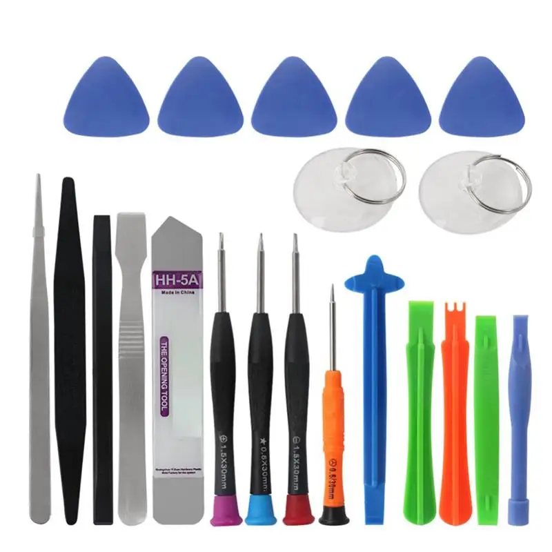 21 Pieces/set Opening Repair Tool Portable Disassemble Screwdriver Suction Cup Kit Electronic Appliances Fixing Tools Set