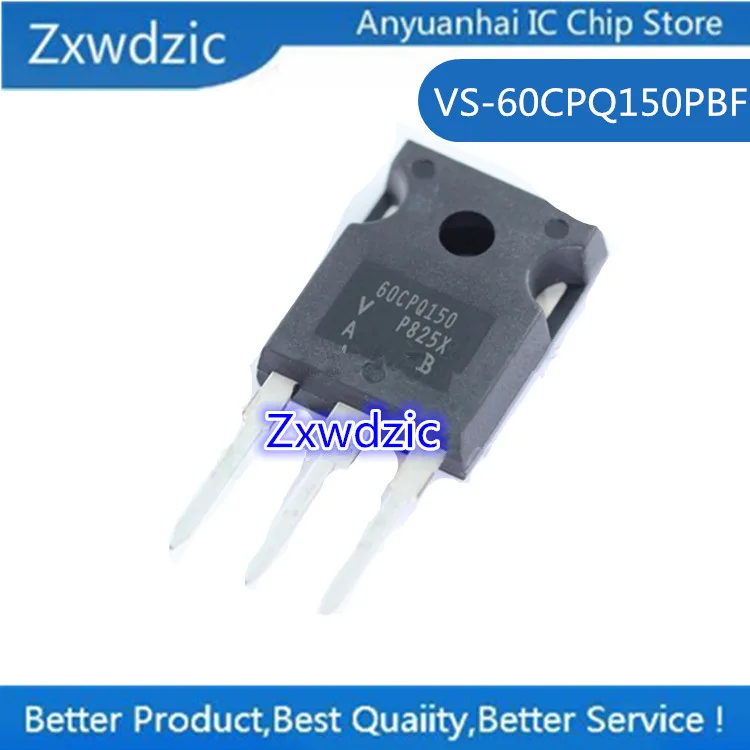 

10pcs 100% New Imported Original 60CPQ150 VS-60CPQ150PBF 60CPQ150PBF TO-247 Schottky 60A 150V