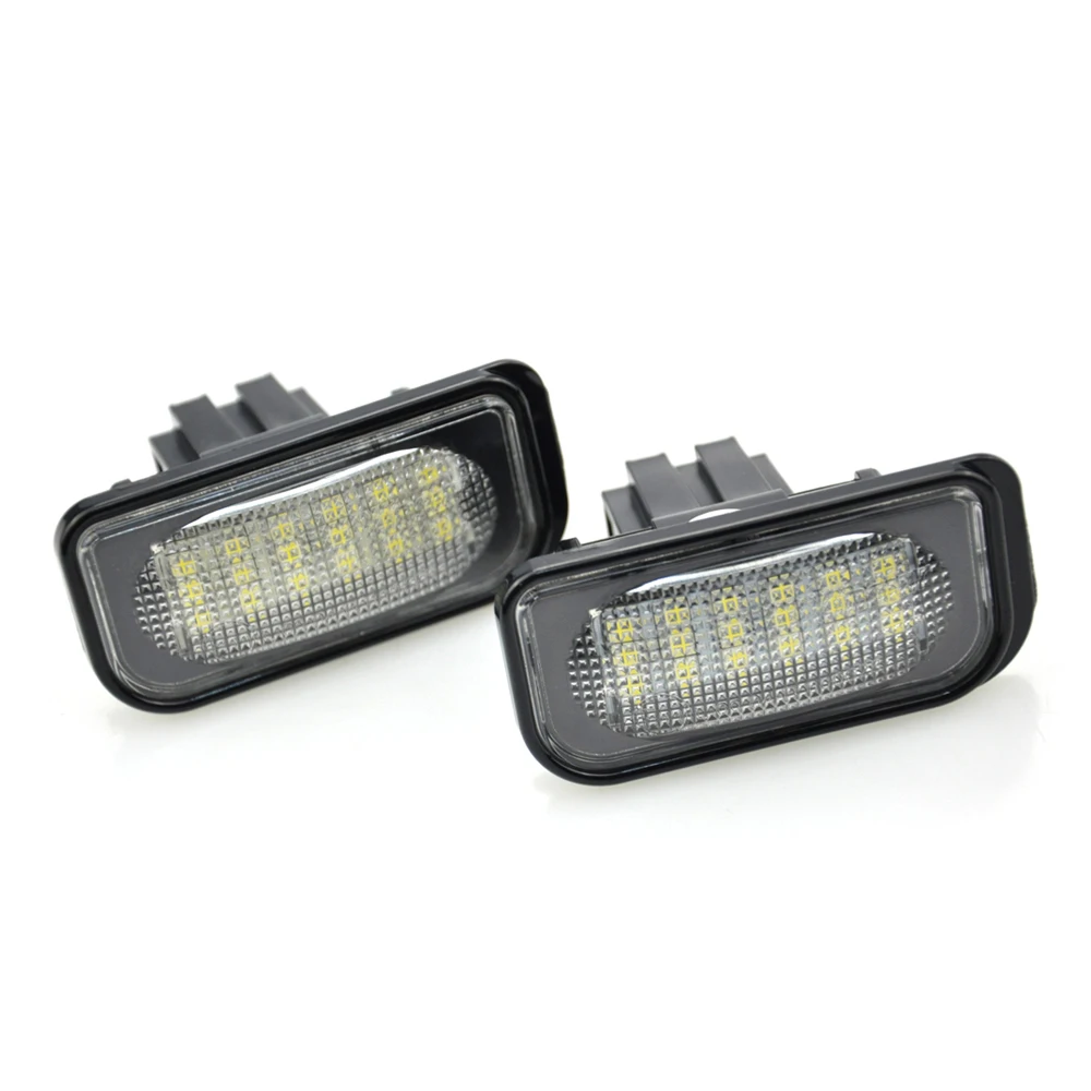 2Pcs Error Free White LED License Plate Light Number Plate Lamp For Benz C-Class W203 CLK A209 CLK-Class W209 C209 SL-Class R230