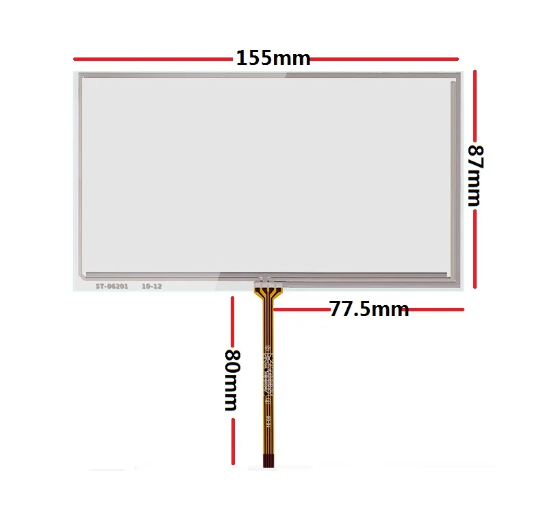 Pantalla táctil de 6,2 pulgadas para coche, dispositivo de navegación con DVD, HSD062IDW1, TM062RDH01, 158x87mm